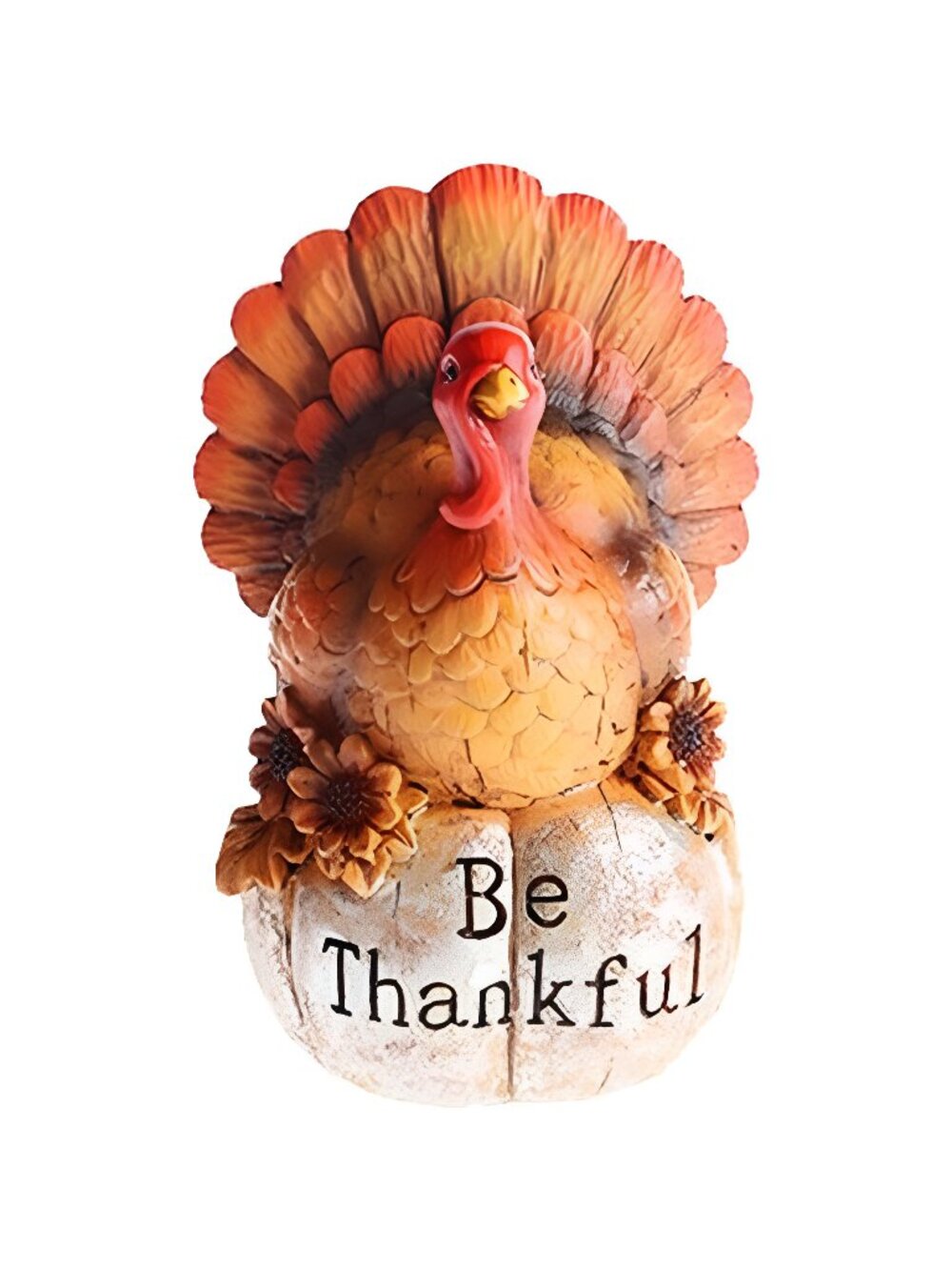 Thanksgiving Decorations Hand-Painted Turkey Pumpkin, Tabletop Turkey
